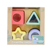 Koala Dream Colourful Silicone Prism Play Shape Sorter Sensory Toy 6m+