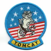 NAVY TOPGUN F-14 TOMCAT FELIX YELLOW TAB MILITARY EMBROIDERED JACKET PATCH