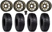 KS235 Grenade 15" Wheels Bronze 30" Intersect Tires Can-Am Defender