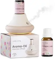 Lively Living Rechargeable Waterless Diffuser with 15ml Organic Frankincense Essential Oil, Aromatherapy, Cordless Diffuser, Portable, USB Charging, Wireless & 3 Mist Settings
