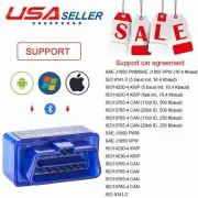 OBD2 Wireless Bluetooth Scanner Check Engine Light Car Code Reader OBDII Tool