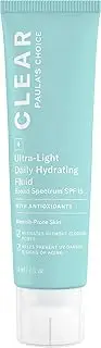 Paula's Choice CLEAR Ultra-Light Hydrating Oil Free Moisturiser SPF 15, UVA UVB Protection, Pore Minimising, 60 mL