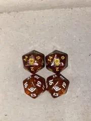 2x DND Baldur Gate And Outlaws Of Thunder Junction Mtg Oversized Spindown Dice
