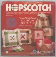 Charles Craft Hopscotch 14 ct Burgundy Woven 15" Cross Stitch Fabric FREE Ship
