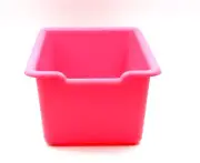 Plastic storage bins organizer set of 4 - Pink