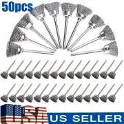 Set of 50pcs Wire Brushes Steel Dremel Tool Rotary Die Grinder Removal Wheel