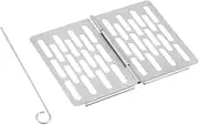 iplusmile Portable BBQ Grill Stainless Steel Folding BBQ Grid Outdoor Barbecue Mini Grill Rack Ideal for Camping Parties