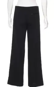 Auth NWT Emilio PUCCI Black Wool TUXEDO Style Mid-Rise PANTS Trousers