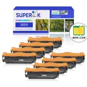 8PK CE410X Black Toner Cartridge 305X LaserJet Pro 300 color M351 M375nw For HP