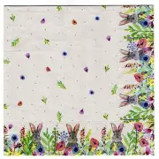 2 Paper Napkins Serviettes for Decoupage Craft - Spring Florals Easter Bunnies