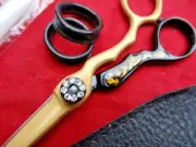 120Days Warranty_5.5" Hairdressing Hair Scissors/Finger Inserts/Oil