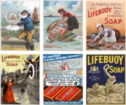 Vintage Life Buoy Soap Beauty Bar 8X10 Prints SET OF 6