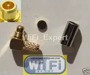100 x MMCX Angle Male plug L Type connector RG316 RG174 RF cable crimp solder