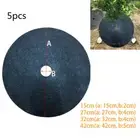 5pcs Non-woven Fabric Mulch Rings Tree Weed Cover Barrier Protector Weed Mat