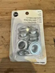 Dritz 7/16” Extra-Large Eyelets, 10 Sets 11mm NEW