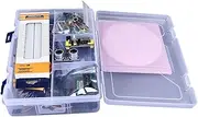 POENVFPO Electronic Starter Kit 830 Breadboard LED Buzzer Resistor Temp Humidity Sensor Stable Durable Easy Carry for IoT Robotics Projects Plastic