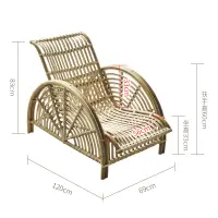 在飛比找蝦皮商城精選優惠-搖椅 懶人椅 老人椅 真藤編織躺椅老人午休睡椅家用陽臺休閑靠