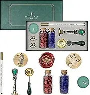Joyeee Wax Seal Stamp, Arts & Crafts Wax Seal Wax Stamp kit for Wine Packages, Snail Mails, Letter Sealing, Books Painting, Card Making Decoration, Office Products, Box #50