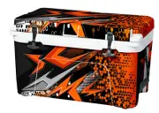Vinyl Cooler Wrap Fits RTIC 52 Cooler | Decal Skin FULL Orange Graphics