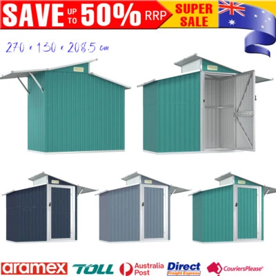 Outdoor Storage Garden Shed Tool Sheds Workshop Shelter House 270x130 cm Steel