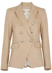 Veronica Beard Miller Dickey Linen-blend Blazer - Beige - 2 (UK 6 / XS) 2 (UK 6 / XS)