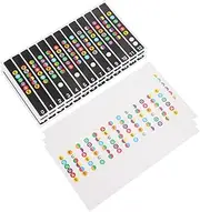 Generic 6 Pcs Guitar Scales Sticker Thumb Electric Guitar Accessories Laptop Stickers Guitar Notes Stickers Guitar Tuning Peg Knobs Fretboard Decals Labels Dot Stickers Pvc Self-adhesive