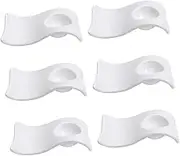 FUNOMOCYA 6 Pcs Wave Shape Egg Cups Egg Storage Holders Practical Stylish Serving and Easy Cleaning White