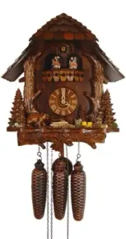 Cuckoo Clock Trunk, Bear, Marmot 5.5561.01.P NEW