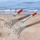 Claw Rake with Mesh Net Clamming Claw Rake W/ Ergonomic Handle 5 Prongs Muti
