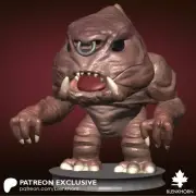 UNPAINTED Rancor - Star Wars Chibi Style 3D Printed Mini Figure BH
