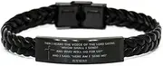[Generic] Isaiah 6:8, Then I Heard The Voice of The Lord, Bible Verse Bracelets, Braided Leather Bracelet, Inspirational Jewelry, Christian Gift, Confirmation Sponsor Gifts, First Holy Communion Baptism Gifts,