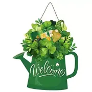 St. Patrick's Day Welcome Sign Wood Decorations for Home Irish Wreaths for