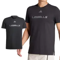 在飛比找momo購物網優惠-【adidas 愛迪達】LES MILLS 男款 黑色 圓領