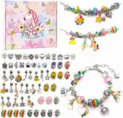 Unicorn Bracelet Making Kit, DIY Charm Bracelet Making Kit, 60pcs Charm