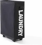 Large Foldable Laundry Washing Clothes Storage Bag Basket Bin Organiser (Black)