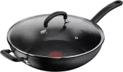Tefal Specialty Hard Anodised Non-Stick Wok 32cm + Lid