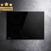 Electric Induction Cooktop 70Cm Ceramic 4 Zones Stove Cook Top Hot Plate