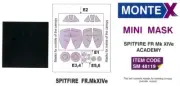 Montex 1/48 SUPERMARINE SPITFIRE FR Mk.XIVe CANOPY & WHEELS PAINT MASK Academy