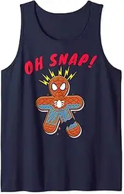 [Marvel] Spider-Man Gingerbread Cookie Oh Snap Christmas Tank Top