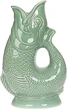 Gurgly Iconic 28cm Sage Green Glug Jug Large 1.4L – Fish Water Jug, Decorative Fish Vase, Ornament, Carafe