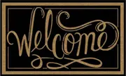 Welcome Doormat Door Mat Coir & Rubber 60x40cm