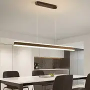 BAMDECOR 1.2M Modern Minimalist Trapezoid Pendant Light Adjustable LED Bar Light for Dining Room and Kitchen-Black