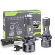 100W H4 Mini Bi-LED Projector Lens 50000LM Hi/Lo Headlight Kit Retrofit 9003 LHD