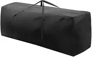 Patio Cushion Cover Storage Bag Water-Resistant Outdoor Rectangular Storage Bag with Handles for Furniture Cushions, Patio Furniture Seat, Christmas Tree (116*47*51CM)
