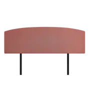 Linen Fabric King Bed Curved Headboard Bedhead - Pearl Copper Brown