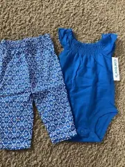 NWT Carters Baby Girls Beautiful Pant Set Size 12 Months