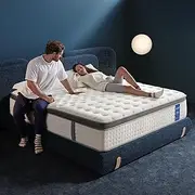 Queen Size Mattress, 10 Inch Hybrid Mattress in a Box, Gel Memory Foam Mattress, Individually Wrapped Pocket Coils Innerspring Mattress, Pressure Relief, Medium Firm (14 Inch, Queen (U.S. Standard))