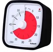 Black -Yunbaoit Visual Timer,Silent Countdown Clock, Time Management Tool
