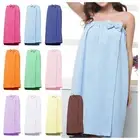 Women Soft Bath Towel Sauna Spa Bathrobes Elastic Adjustable Wearable Bathrobe
