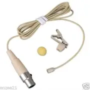 Lapel Lavalier Microphone for AKG SamsoWireless System mini 3Pin Beige Color